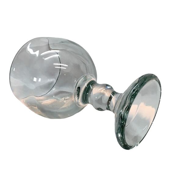 Stemmed Bowl Clear Glass Candleholder - Picture 5 of 5